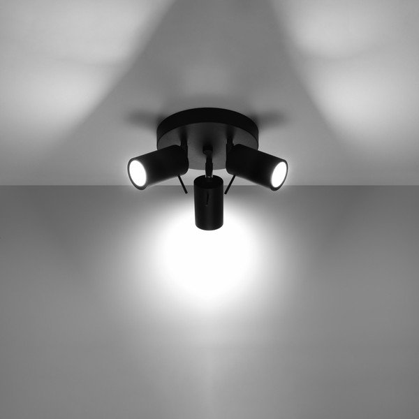 Melna griestu lampa Etna – Sollux-image-1