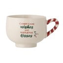 Krēmkrāsas kapučīno māla krūze ar Ziemassvētku motīvu 250 ml Treats – Bloomingville