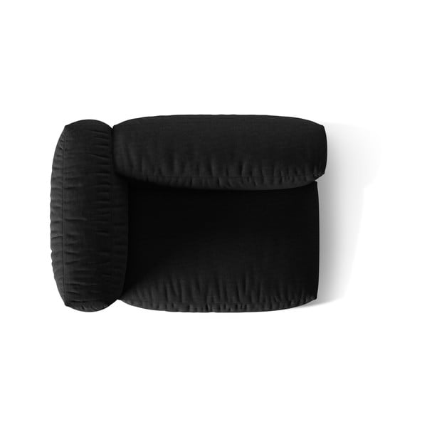 Melna modulārā dīvāna daļa (ar kreiso stūri) Martina – Micadoni Home-image-4