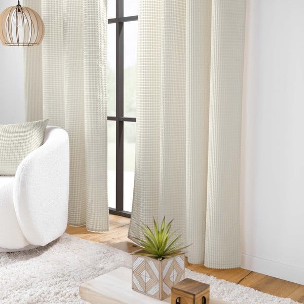 Bēšs samta aizkars 140x260 cm Swing – douceur d'intérieur-image-1