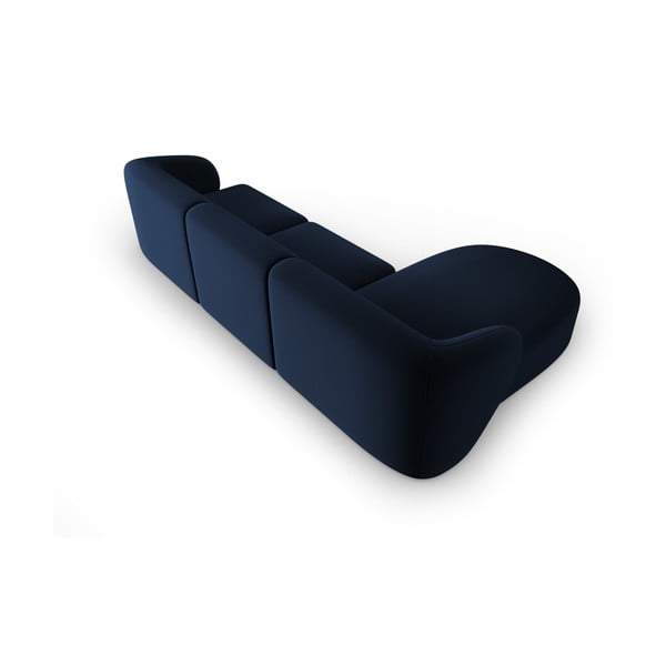 Zils samta stūra dīvāns (ar kreiso stūri/ar zvilni) Paolo – Milo Casa-image-3