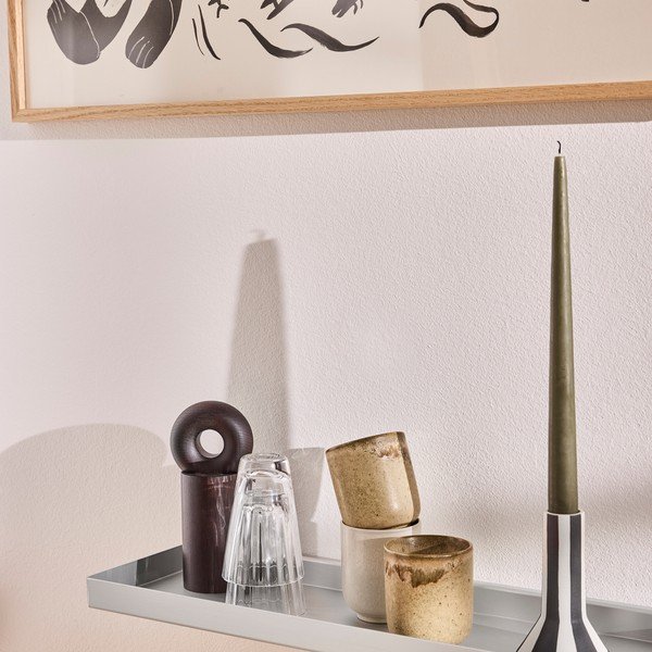 Sudraba krāsas metāla sienas plaukts 50 cm Bakku – OYOY Living Design-image-2