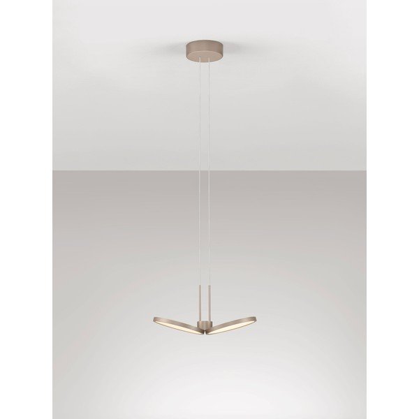 Matētas zelta krāsas alumīnija LED piekaramā lampa ar regulējamu spilgtumu ø 32,5 cm Vea – Nova Luce-image-4