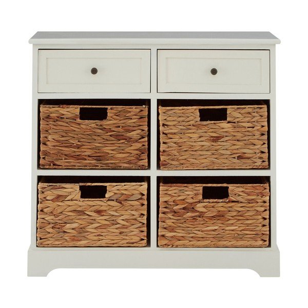 Ziloņkaula krāsas paulonijas masīvkoka kumode 76x70x33 cm Vermont – Premier Housewares-image-3