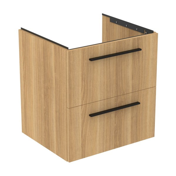 Dabīga toņa piekarams skapītis zem izlietnes ar ozolkoka imitāciju 60x63 cm i.Life B – Ideal Standard-image-4