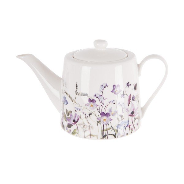 Balta/violeta porcelāna tējkanna 1 l Louka – Orion