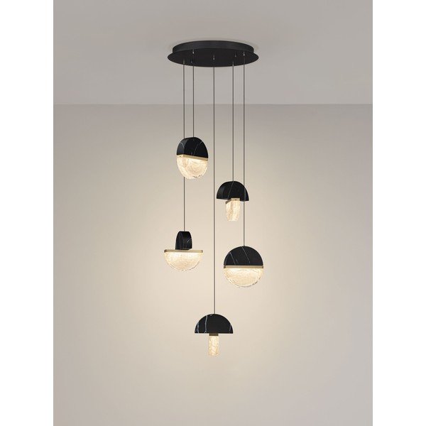 Melna metāla LED piekaramā lampa ar regulējamu spilgtumu ø 46 cm Dorin – Nova Luce-image-4