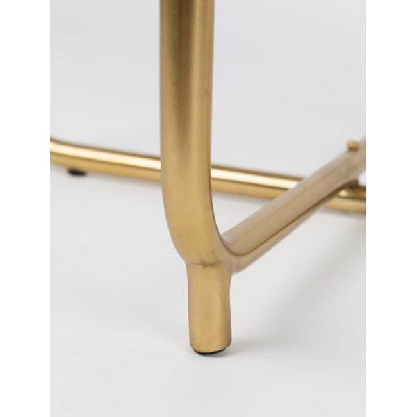 Balts sānu galdiņš ar marmora virsmu White Label Timpa-image-3