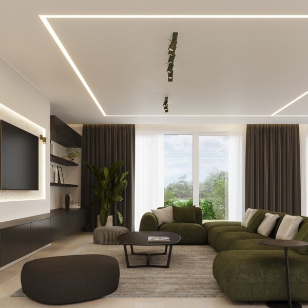 Zaļa prožektora tipa lampa 6x117 cm Etna – Sollux-image-3