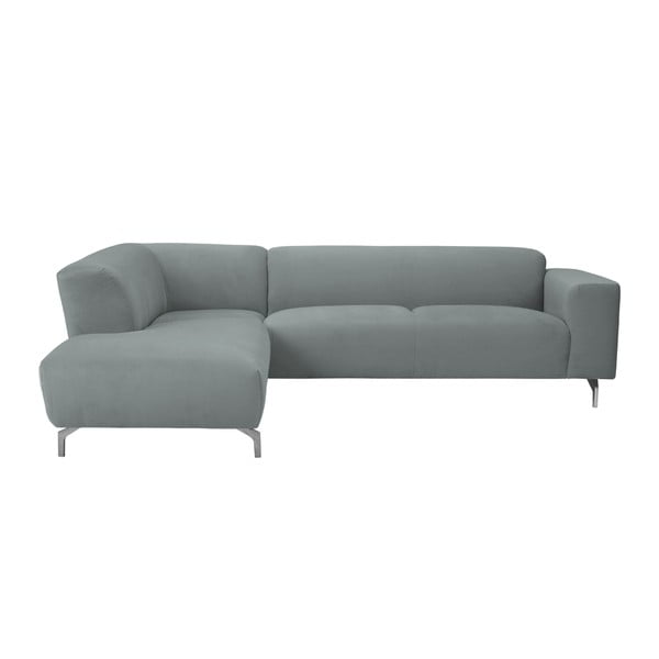 Windsor & Co Dīvāni Orion pelēks stūra dīvāns, kreisais stūris