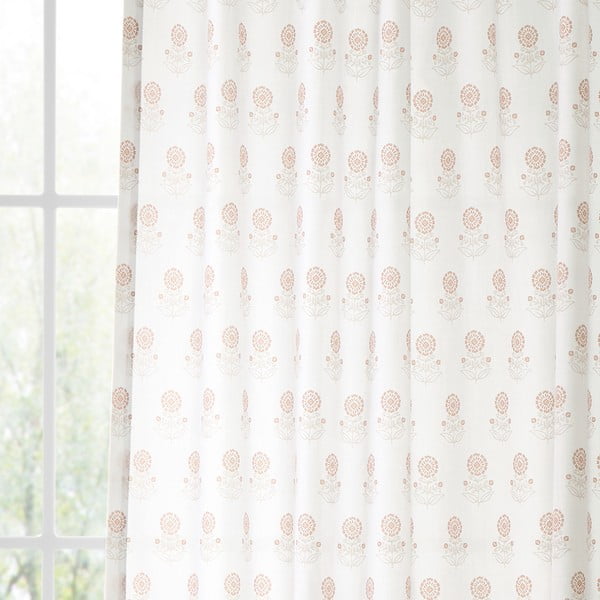 Balts dienas aizkars 140x183 cm Woodblock Floral – Pineapple Elephant-image-2