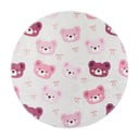 Rozā/ziloņkaula krāsas mazgājams bērnu paklājs ø100 cm Cute Teddies Pink – Vitaus