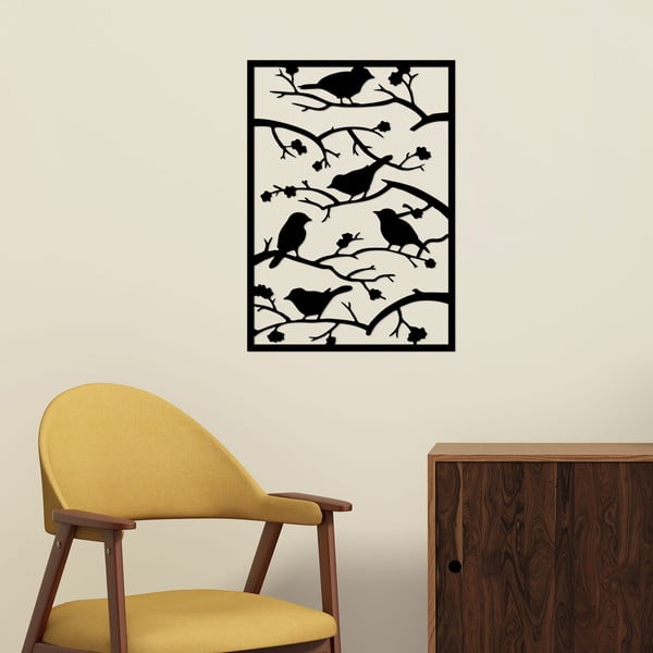 Metāla sienas dekors 47x66 cm Branch & Birds – Wallity-image-1
