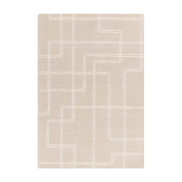 Bēšs ar rokām darināts vilnas paklājs 120x170 cm Ada – Asiatic Carpets