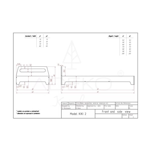 Bērnu gulta 70x160 cm Kiki 2 – Adeko-image-3