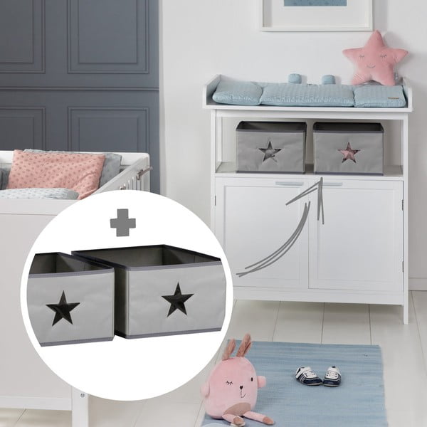 Balta bērnu kumode ar pārtinamo galdiņu 75x100x87 cm Hamburg – Roba-image-2
