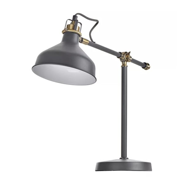 Pelēka galda lampa (augstums 56 cm) Harry – EMOS