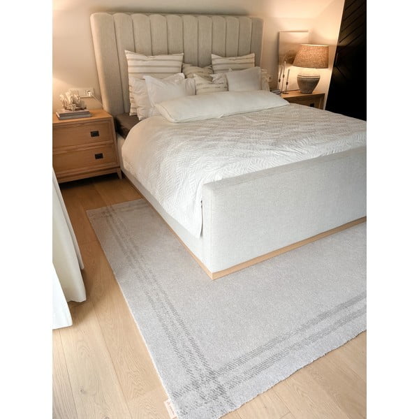 Krēmkrāsas vilnas paklājs 200x300 cm Calisia M Grid Rim – Agnella-image-2