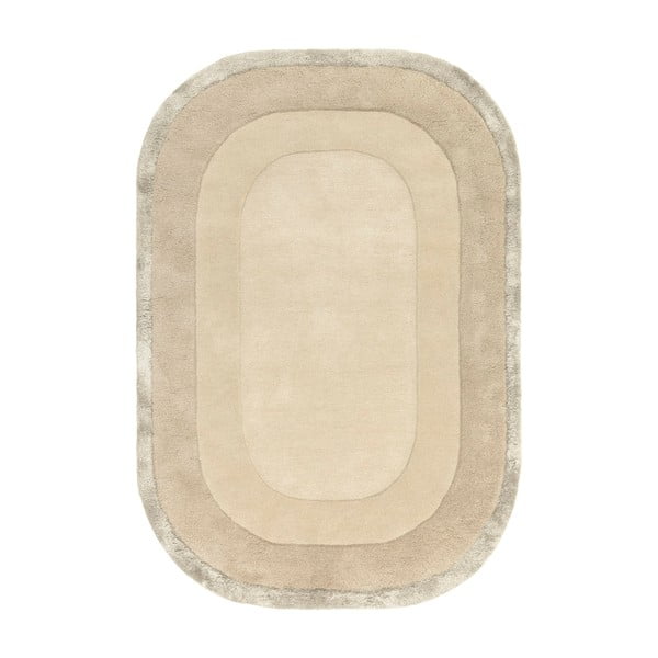 Krēmkrāsas ar rokām darināts paklājs no vilnas maisījuma 200x290 cm Halo – Asiatic Carpets