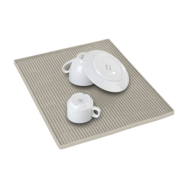Bēšs gumijas trauku žāvēšanas paliktnis 40x30 cm Maxi – Wenko