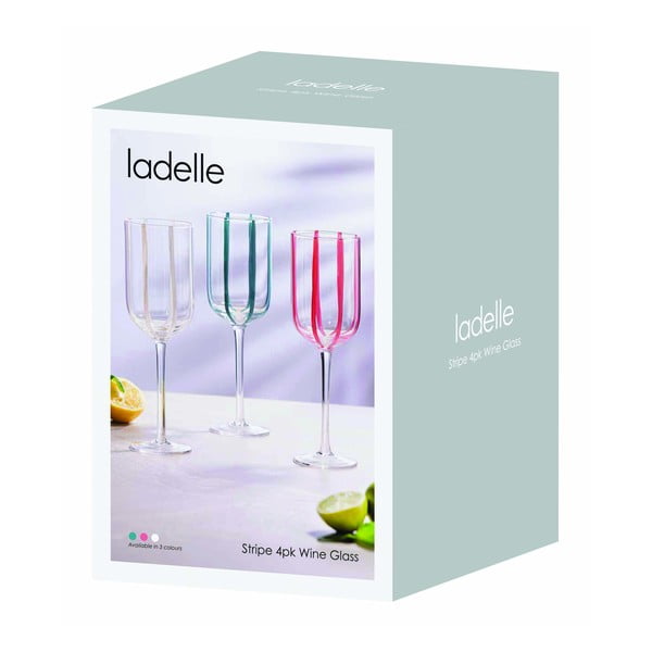 Vīna glāzes (4 gab.) 350 ml Stripe – Ladelle-image-3