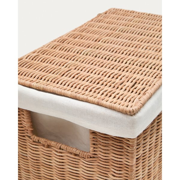 Dabīga toņa rotangpalmas veļas grozi (2 gab.) Indali – Kave Home-image-4