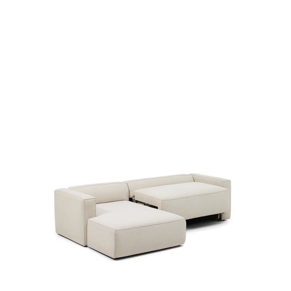 Bēšs salokāms stūra dīvāns no šenila auduma (ar kreiso stūri/ar zvilni) Marela – Kave Home-image-4