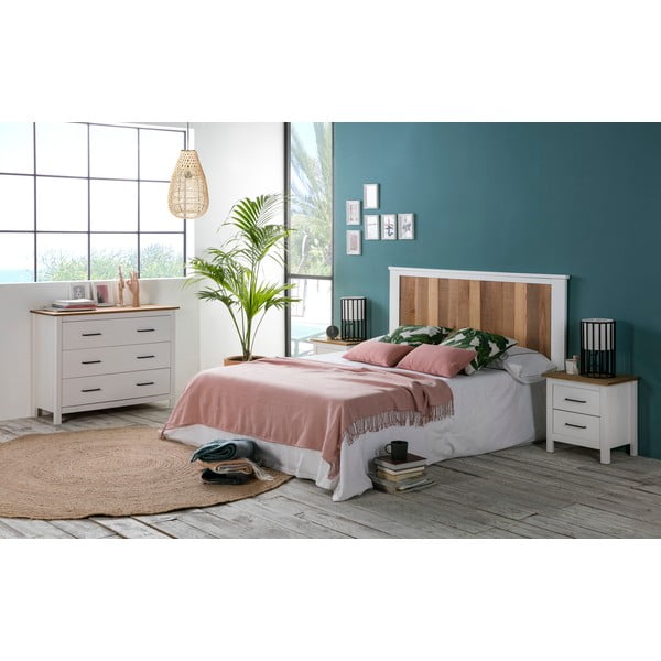 Balta priedes masīvkoka zema kumode 100x80 cm Miranda – Marckeric-image-1