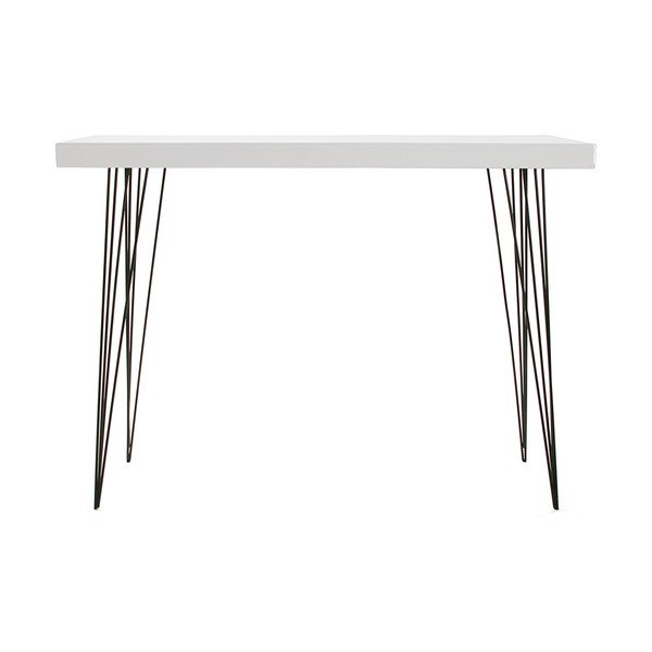 Balts koka galds Versa Dallas, 110 x 25 cm-image-3