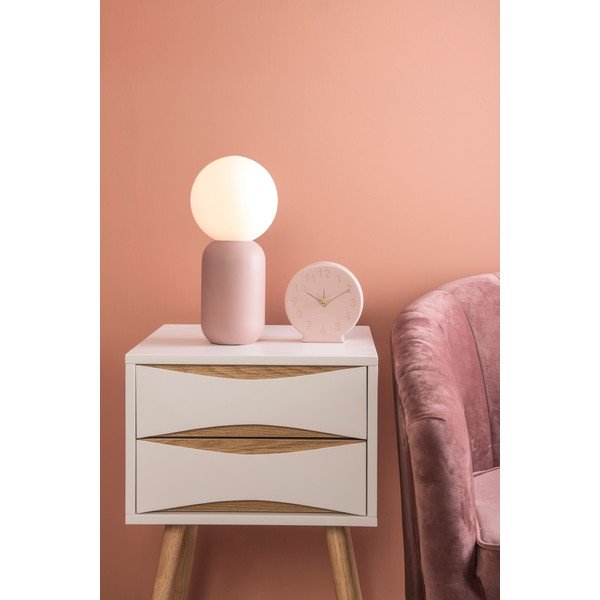 Gaiši rozā galda lampa Leitmotiv Gala, augstums 32 cm-image-1