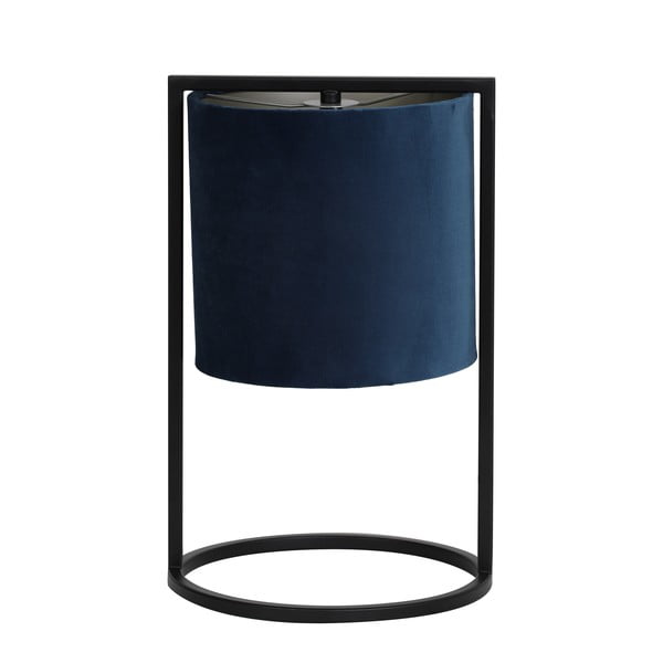 Melna/tumši zila galda lampa (augstums 35 cm) Santos – Light & Living