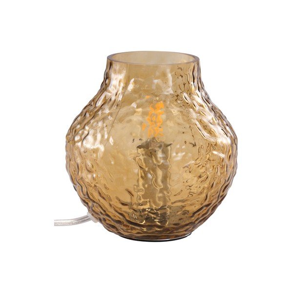 Dzintara dzeltena stikla galda lampa (augstums 15 cm) Breen – Jotex