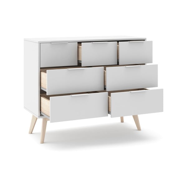 Balta zema kumode 120x83 cm Campus – Marckeric-image-4