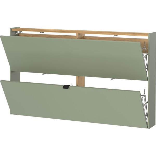 Zaļš/pelēks atverams apavu plaukts Ameca – Germania-image-3