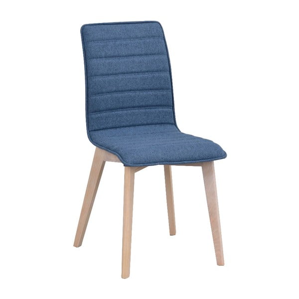 Zils ēdamistabas krēsls ar gaiši brūnām kājām Rowico Grace
