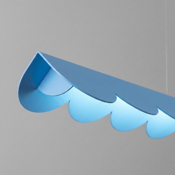Gaiši zila alumīnija LED piekaramā lampa BISCUIT – Thoro-image-2
