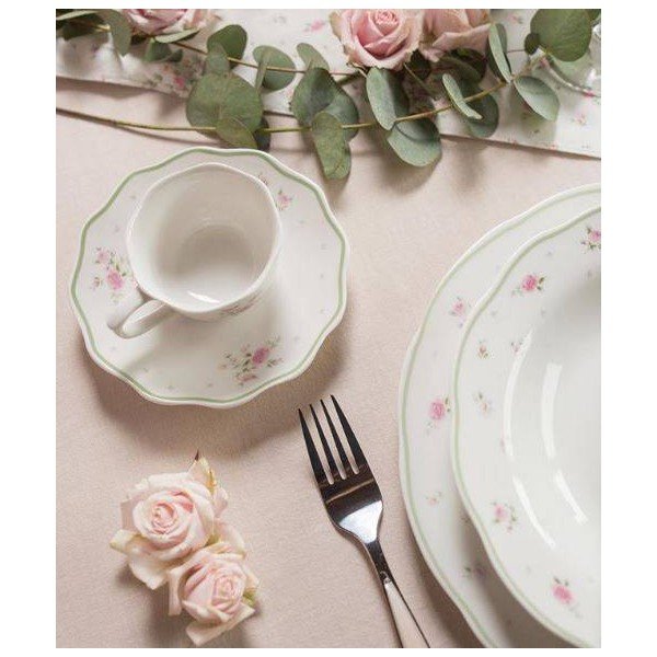 Balta porcelāna paplāte Brandani Nonna Rosa-image-1