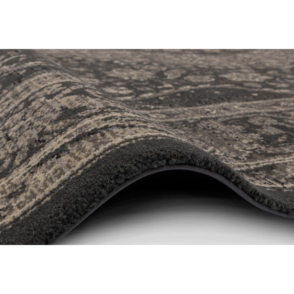Tumši pelēks vilnas paklājs 100x180 cm Zana – Agnella-image-2