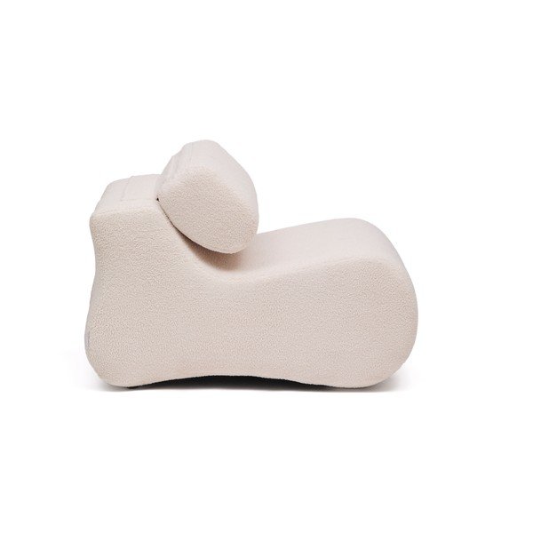 Ziloņkaula krāsas atpūtas krēsls no buklē auduma Club – Kave Home-image-4