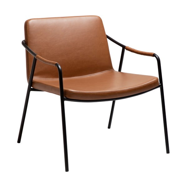 Brūns atpūtas krēsls no ādas imitācijas Boto – DAN-FORM Denmark