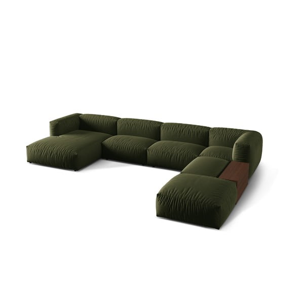 Zaļš modulārais stūra dīvāns (ar labo stūri/U veida) Martina – Micadoni Home-image-1