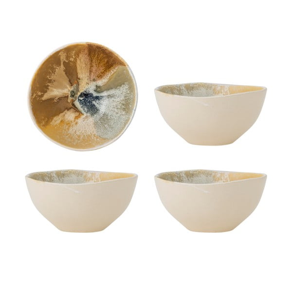 Krēmkrāsas akmensmasas bļodiņas (4 gab.) 525 ml Lacey – Bloomingville