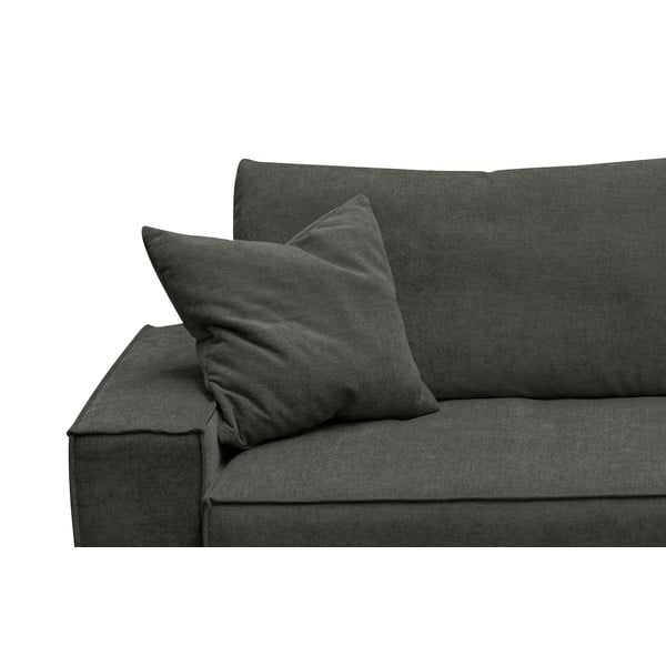 Antracīta pelēks izvelkamais stūra dīvāns Ghado Melow-image-1