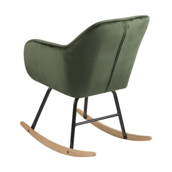 Zaļš samta šūpuļkrēsls Actona Emilia-image-1