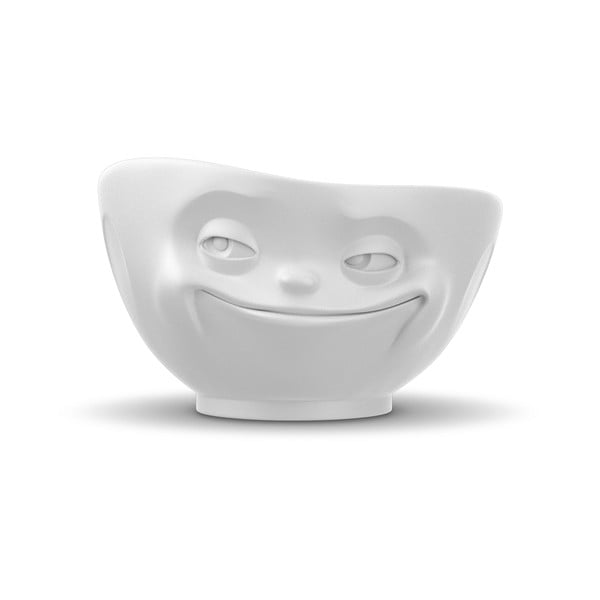 Matēti balta porcelāna smaidoša bļoda 58produkti