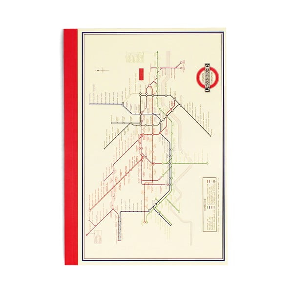 A5 izmēra pierakstu klade 60 lpp. Heritage Tube Map – Rex London