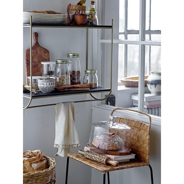 Pelēks plaukts ar zelta krāsas detaļām Bloomingville Carly-image-1