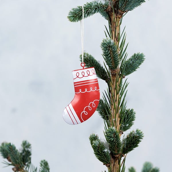 Ar rokām apgleznots metāla eglīšu rotājums Rex London Stocking-image-1