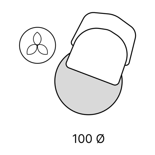 Brūns/zelta krāsas mazgājams apaļš paklājs ø 100 cm – Vitaus-image-3