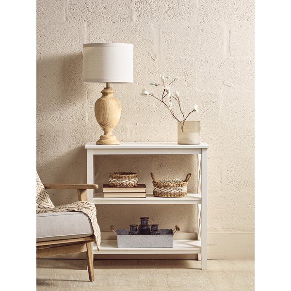 Balts priedes masīvkoka plaukts 40x81x81 cm Heritage – Premier Housewares-image-3